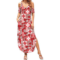 Wallis Et Futuna Kilisimasi Fiefia Family Matching Summer Maxi Dress and Hawaiian Shirt Pacific Patchwork Xmas Vibes - Polynesian Pride
