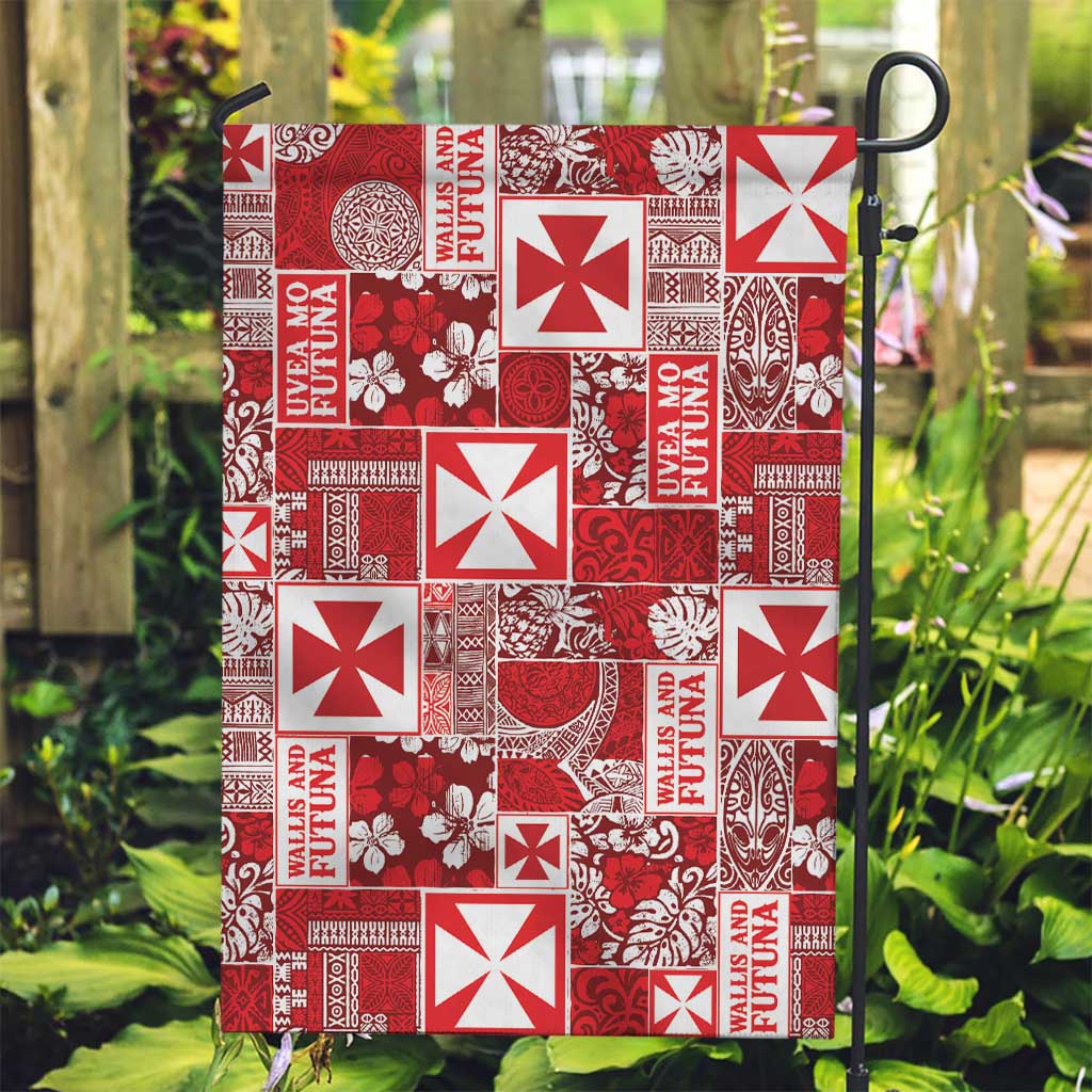 Wallis Et Futuna Kilisimasi Fiefia Garden Flag Pacific Patchwork Xmas Vibes - Polynesian Pride