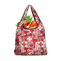 Wallis Et Futuna Kilisimasi Fiefia Grocery Bag Pacific Patchwork Xmas Vibes - Polynesian Pride