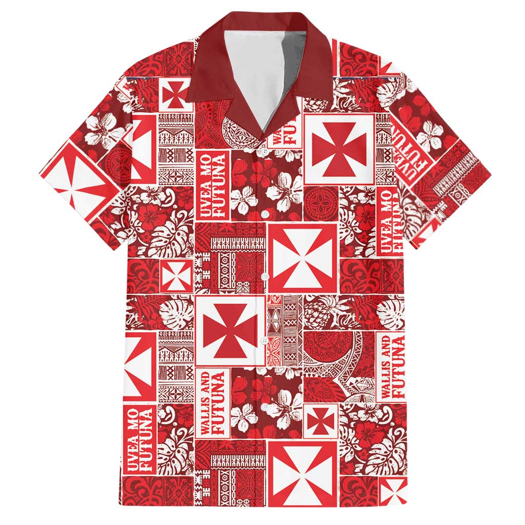 Wallis Et Futuna Kilisimasi Fiefia Hawaiian Shirt Pacific Patchwork Xmas Vibes LT9 Red - Polynesian Pride