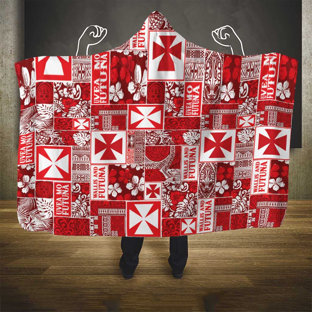 Wallis Et Futuna Kilisimasi Fiefia Hooded Blanket Pacific Patchwork Xmas Vibes LT9 - Polynesian Pride