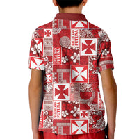 Wallis Et Futuna Kilisimasi Fiefia Kid Polo Shirt Pacific Patchwork Xmas Vibes LT9 - Polynesian Pride