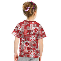 Wallis Et Futuna Kilisimasi Fiefia Kid T Shirt Pacific Patchwork Xmas Vibes LT9 - Polynesian Pride