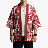 Wallis Et Futuna Kilisimasi Fiefia Kimono Pacific Patchwork Xmas Vibes - Polynesian Pride