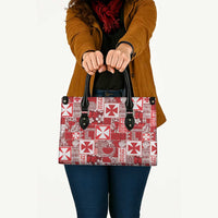 Wallis Et Futuna Kilisimasi Fiefia Leather Bag Pacific Patchwork Xmas Vibes LT9 - Polynesian Pride