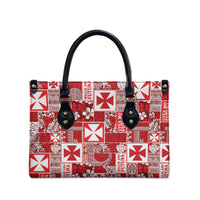 Wallis Et Futuna Kilisimasi Fiefia Leather Bag Pacific Patchwork Xmas Vibes LT9 - Polynesian Pride