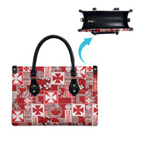 Wallis Et Futuna Kilisimasi Fiefia Leather Bag Pacific Patchwork Xmas Vibes LT9 - Polynesian Pride