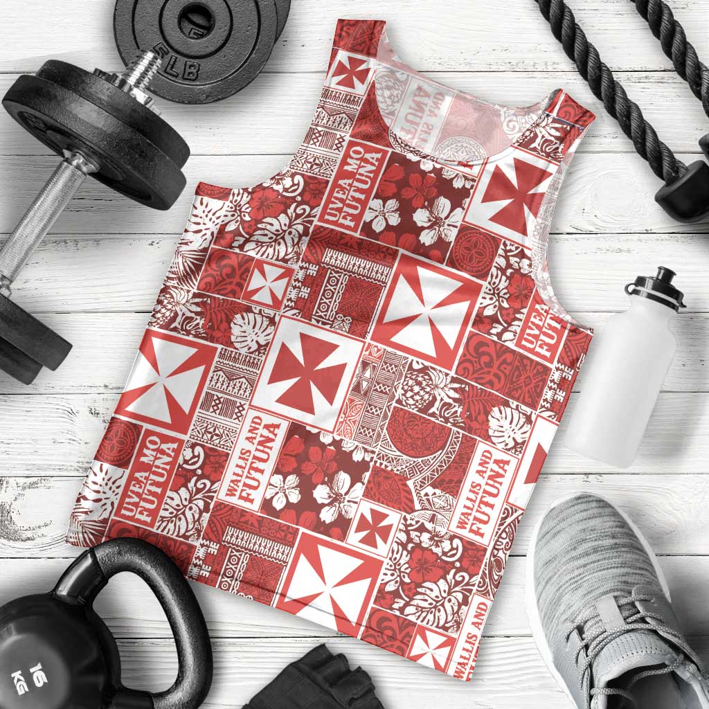 Wallis Et Futuna Kilisimasi Fiefia Men Tank Top Pacific Patchwork Xmas Vibes LT9 - Polynesian Pride