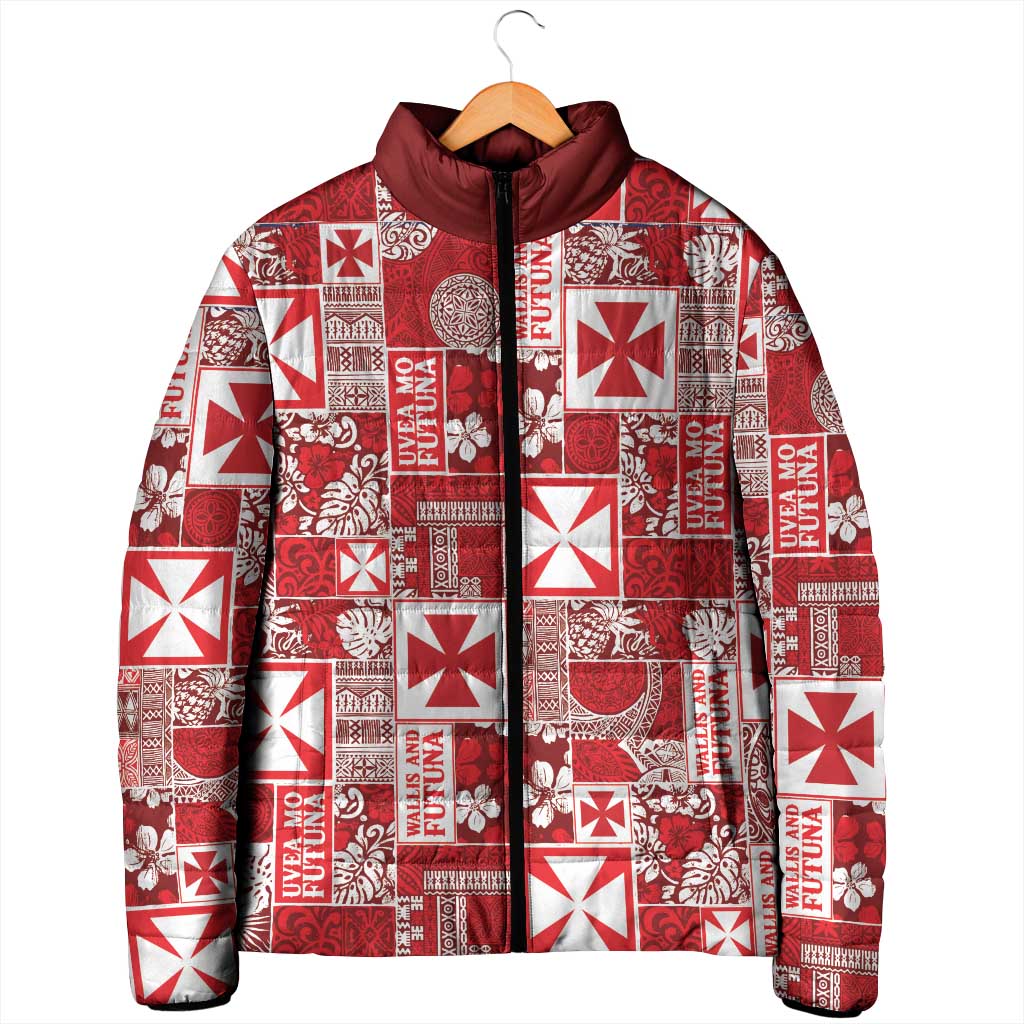 Wallis Et Futuna Kilisimasi Fiefia Padded Jacket Pacific Patchwork Xmas Vibes LT9 - Polynesian Pride