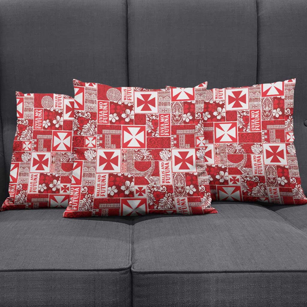Wallis Et Futuna Kilisimasi Fiefia Pillow Cover Pacific Patchwork Xmas Vibes - Polynesian Pride