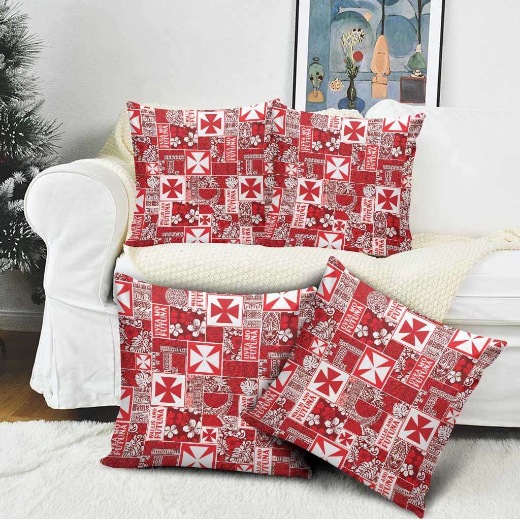 Wallis Et Futuna Kilisimasi Fiefia Pillow Cover Pacific Patchwork Xmas Vibes - Polynesian Pride