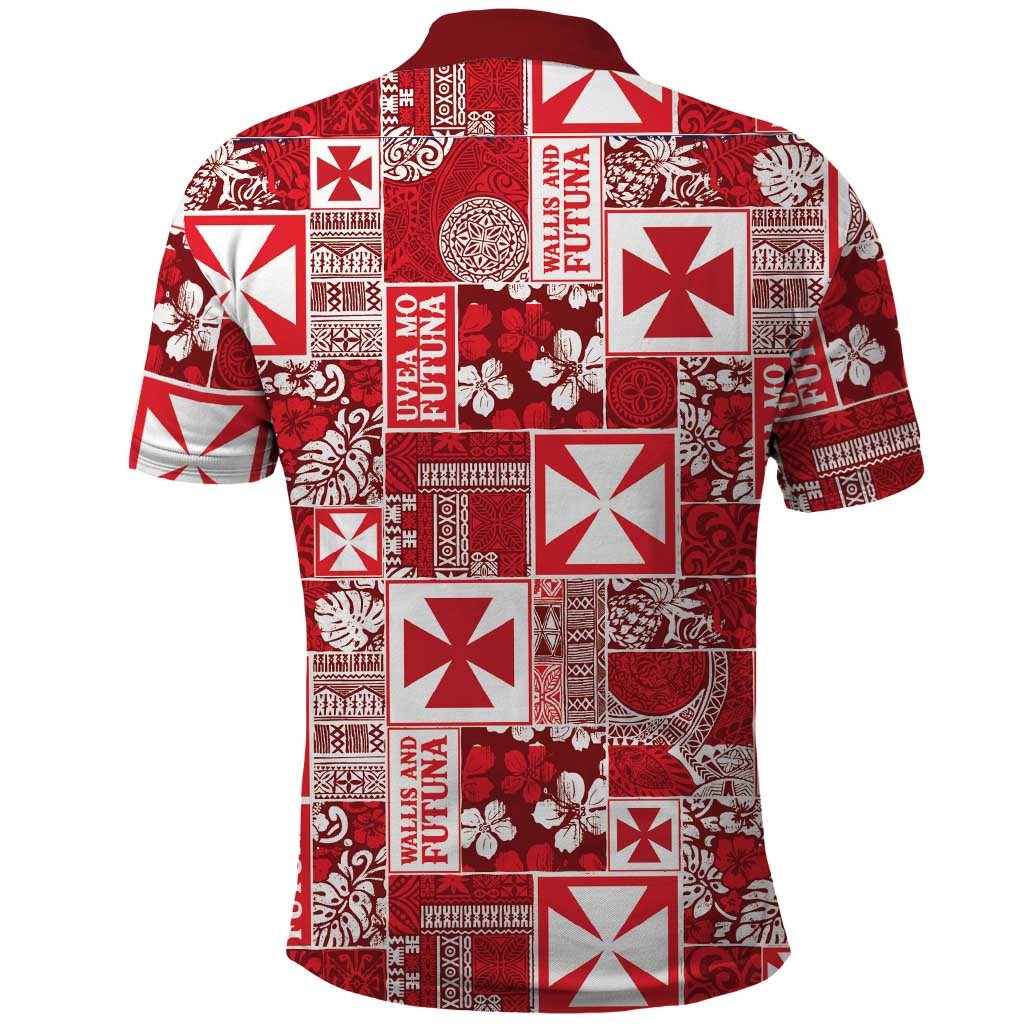 Wallis Et Futuna Kilisimasi Fiefia Polo Shirt Pacific Patchwork Xmas Vibes LT9 - Polynesian Pride