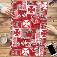 Wallis Et Futuna Kilisimasi Fiefia Puzzle Pacific Patchwork Xmas Vibes LT9 Red - Polynesian Pride