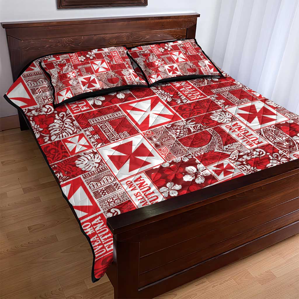 Wallis Et Futuna Kilisimasi Fiefia Quilt Bed Set Pacific Patchwork Xmas Vibes - Polynesian Pride