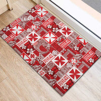 Wallis Et Futuna Kilisimasi Fiefia Rubber Doormat Pacific Patchwork Xmas Vibes LT9 - Polynesian Pride