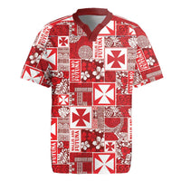 Wallis Et Futuna Kilisimasi Fiefia Rugby Jersey Pacific Patchwork Xmas Vibes - Polynesian Pride