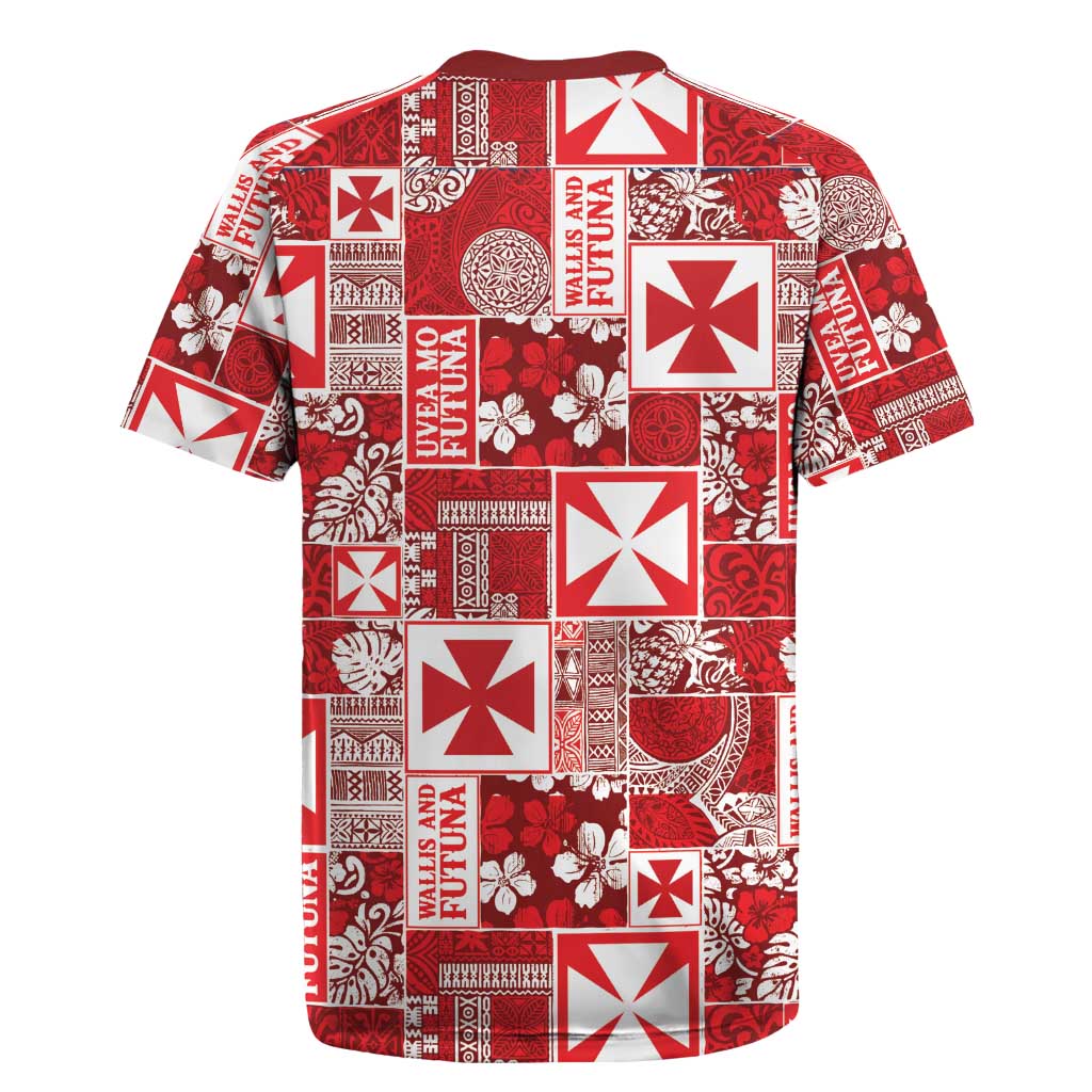 Wallis Et Futuna Kilisimasi Fiefia Rugby Jersey Pacific Patchwork Xmas Vibes - Polynesian Pride