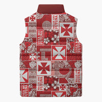 Wallis Et Futuna Kilisimasi Fiefia Sleeveless Puffer Jacket Pacific Patchwork Xmas Vibes LT9 - Polynesian Pride
