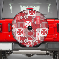 Wallis Et Futuna Kilisimasi Fiefia Spare Tire Cover Pacific Patchwork Xmas Vibes - Polynesian Pride
