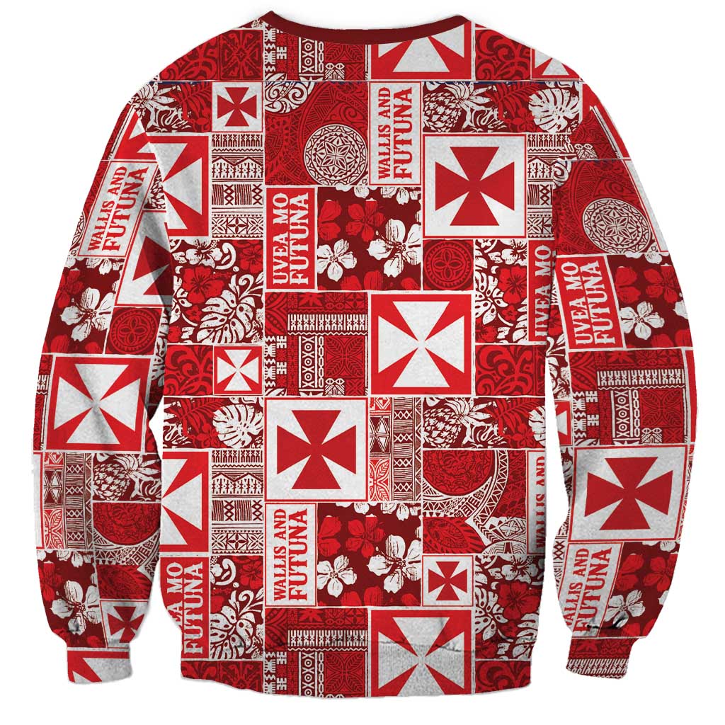 Wallis Et Futuna Kilisimasi Fiefia Sweatshirt Pacific Patchwork Xmas Vibes LT9 - Polynesian Pride