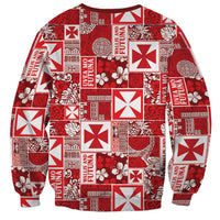 Wallis Et Futuna Kilisimasi Fiefia Sweatshirt Pacific Patchwork Xmas Vibes LT9 - Polynesian Pride