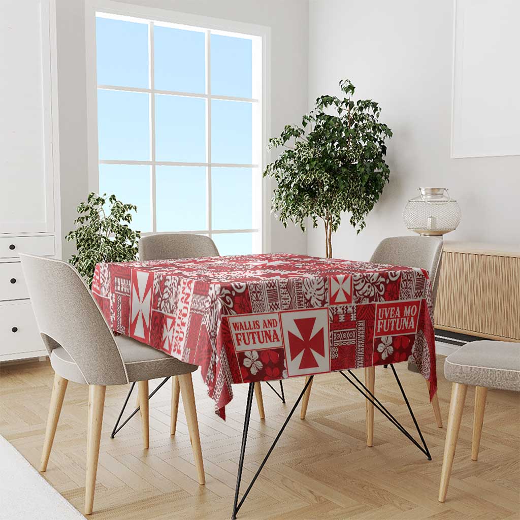 Wallis Et Futuna Kilisimasi Fiefia Tablecloth Pacific Patchwork Xmas Vibes LT9 - Polynesian Pride