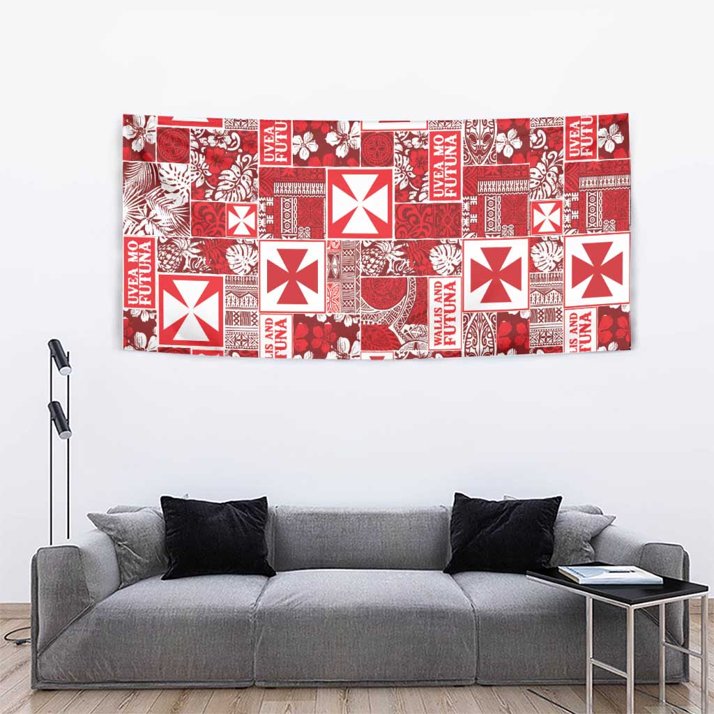 Wallis Et Futuna Kilisimasi Fiefia Tapestry Pacific Patchwork Xmas Vibes - Polynesian Pride