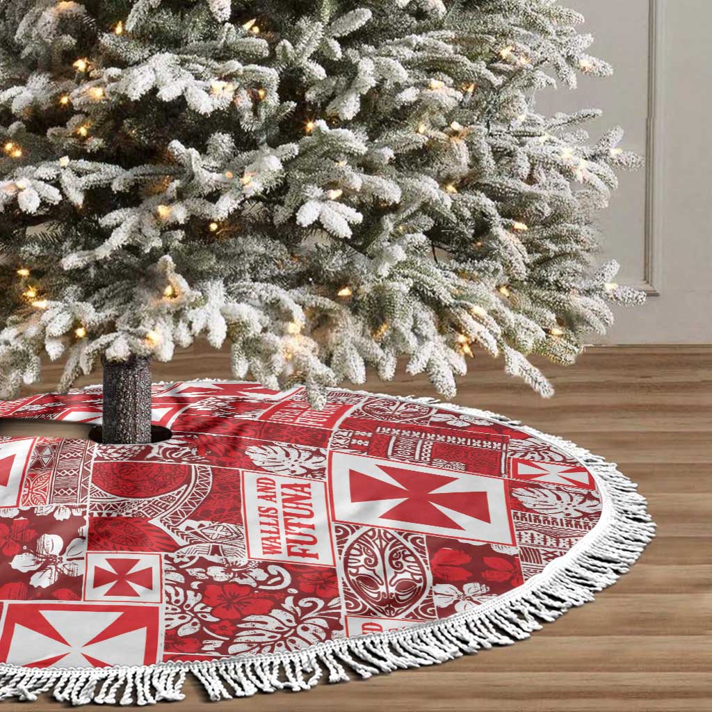 Wallis Et Futuna Kilisimasi Fiefia Tree Skirt Pacific Patchwork Xmas Vibes LT9 - Polynesian Pride