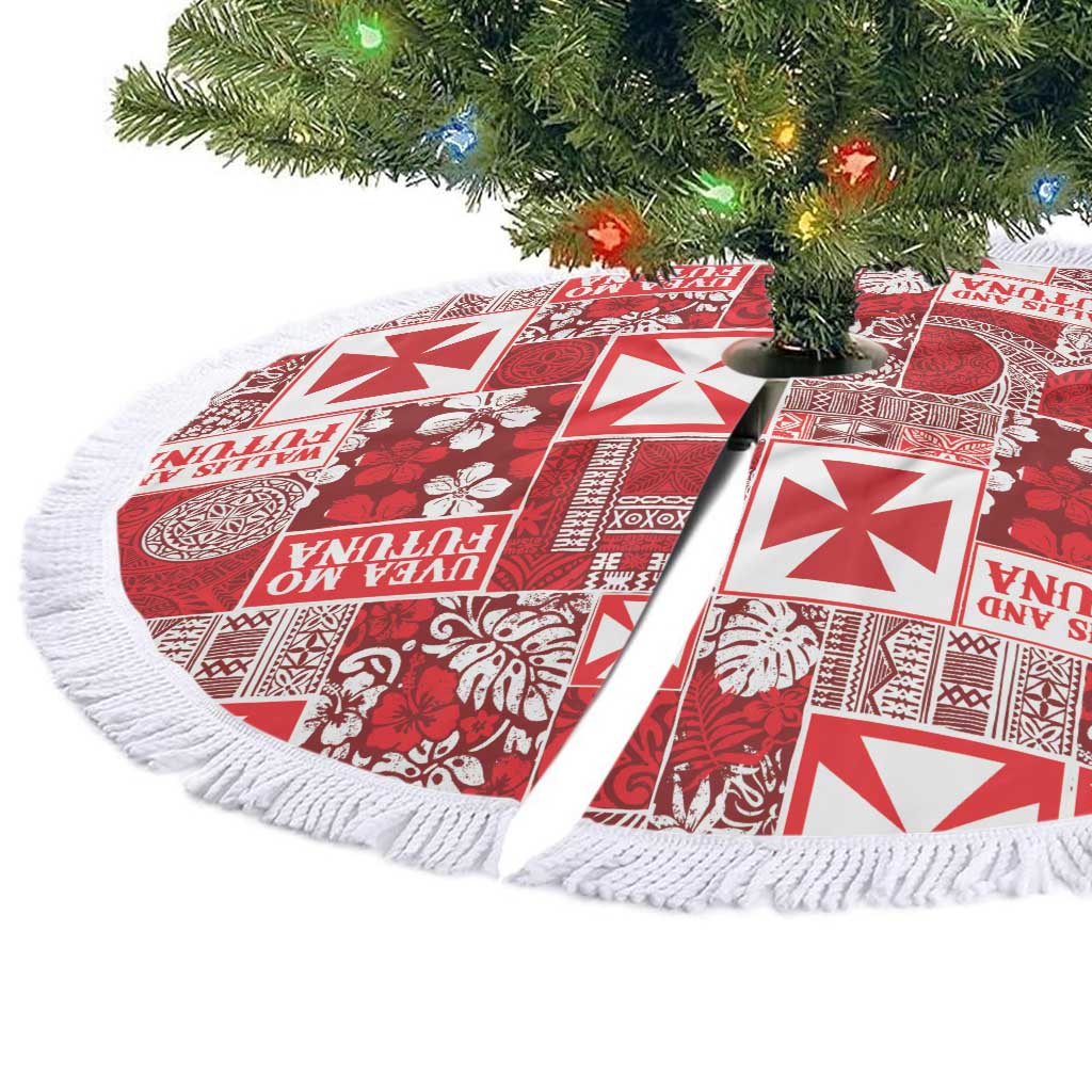 Wallis Et Futuna Kilisimasi Fiefia Tree Skirt Pacific Patchwork Xmas Vibes LT9 - Polynesian Pride