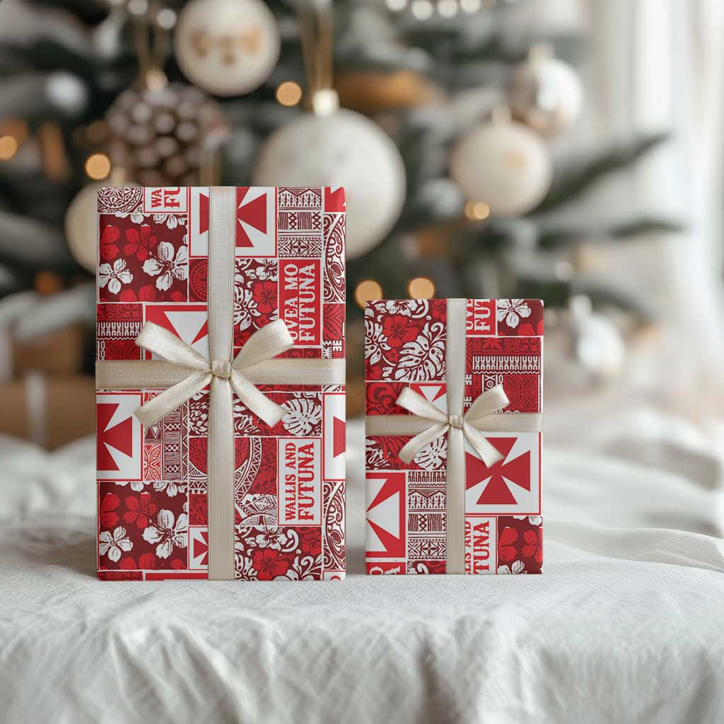 Wallis Et Futuna Kilisimasi Fiefia Wrapping Paper Pacific Patchwork Xmas Vibes LT9 - Polynesian Pride