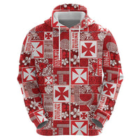 Wallis Et Futuna Kilisimasi Fiefia Zip Hoodie Pacific Patchwork Xmas Vibes LT9 - Polynesian Pride