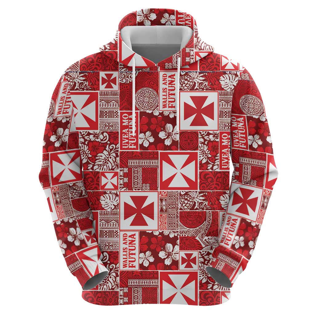 Wallis Et Futuna Kilisimasi Fiefia Zip Hoodie Pacific Patchwork Xmas Vibes LT9 - Polynesian Pride