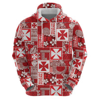Wallis Et Futuna Kilisimasi Fiefia Zip Hoodie Pacific Patchwork Xmas Vibes LT9 - Polynesian Pride