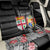 Fiji Tonga Coat of Arm Personalised Back Car Seat Cover With Masi Tapa and Tongan Ngatu Together LT9