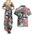 Fiji Tonga Coat of Arm Personalised Couples Matching Summer Maxi Dress and Hawaiian Shirt With Masi Tapa and Tongan Ngatu Together LT9 - Polynesian Pride