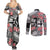 Fiji Tonga Coat of Arm Personalised Couples Matching Summer Maxi Dress and Long Sleeve Button Shirt With Masi Tapa and Tongan Ngatu Together LT9 - Polynesian Pride