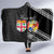 Fiji Tonga Coat of Arm Personalised Hooded Blanket With Masi Tapa and Tongan Ngatu Together LT9 - Polynesian Pride