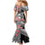 Fiji Tonga Coat of Arm Personalised Mermaid Dress With Masi Tapa and Tongan Ngatu Together LT9 - Polynesian Pride