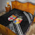 Fiji Tonga Coat of Arm Personalised Quilt With Masi Tapa and Tongan Ngatu Together LT9 - Polynesian Pride