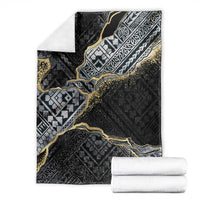 Polynesian Tribal Tattoo Blanket Dark Marble Pattern LT9 - Polynesian Pride