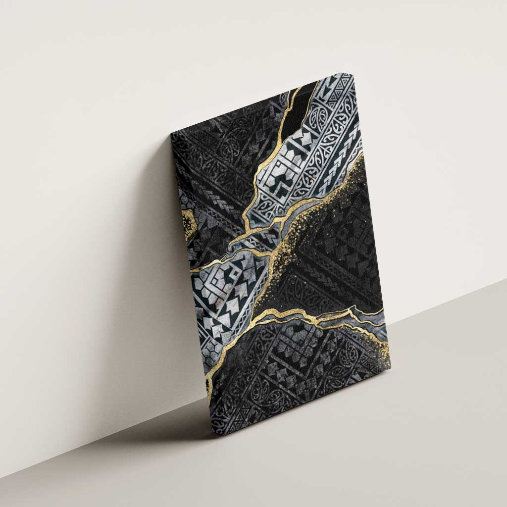 Polynesian Tribal Tattoo Canvas Wall Art Dark Marble Pattern LT9 - Polynesian Pride