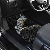 Polynesian Tribal Tattoo Car Mats Dark Marble Pattern