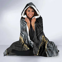 Polynesian Tribal Tattoo Hooded Blanket Dark Marble Pattern LT9 - Polynesian Pride