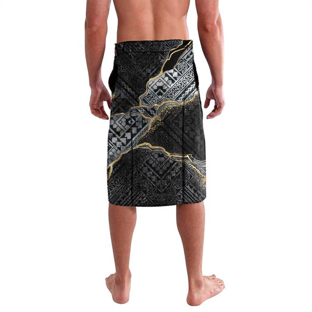 Polynesian Tribal Tattoo Lavalava Dark Marble Pattern
