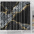 Polynesian Tribal Tattoo Shower Curtain Dark Marble Pattern
