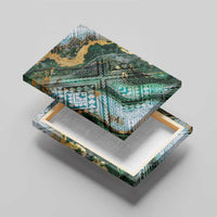 Polynesian Tribal Tattoo Canvas Wall Art Green Marble Pattern LT9 - Polynesian Pride