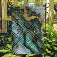 Polynesian Tribal Tattoo Garden Flag Green Marble Pattern LT9 Garden Flag Green - Polynesian Pride