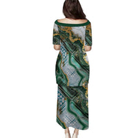 Polynesian Tribal Tattoo Puletasi Green Marble Pattern LT9 - Polynesian Pride
