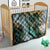 Polynesian Tribal Tattoo Quilt Green Marble Pattern