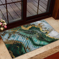 Polynesian Tribal Tattoo Rubber Doormat Green Marble Pattern LT9 - Polynesian Pride